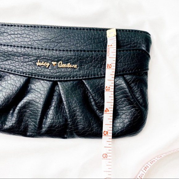 Juicy Couture black leather wristlet/ clutch - Picture 9 of 9